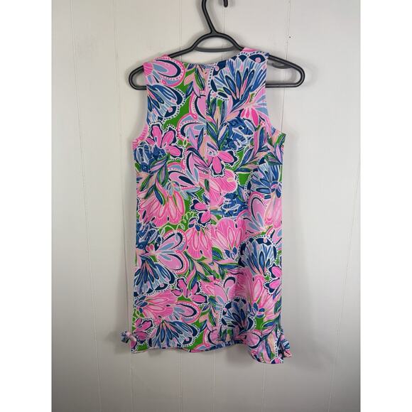 Lilly Pulitzer NWT Little Lilly Classic Shift Gecko Green Tiger Sunrise XL 12-14 - Picture 5 of 7